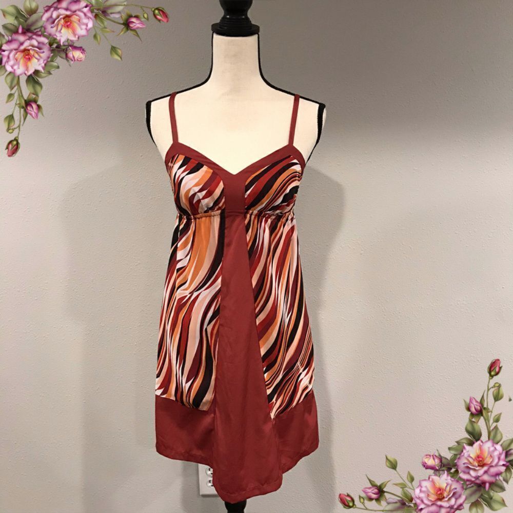 Elle v-neck‎ a-line mini dress size XS in fall colors